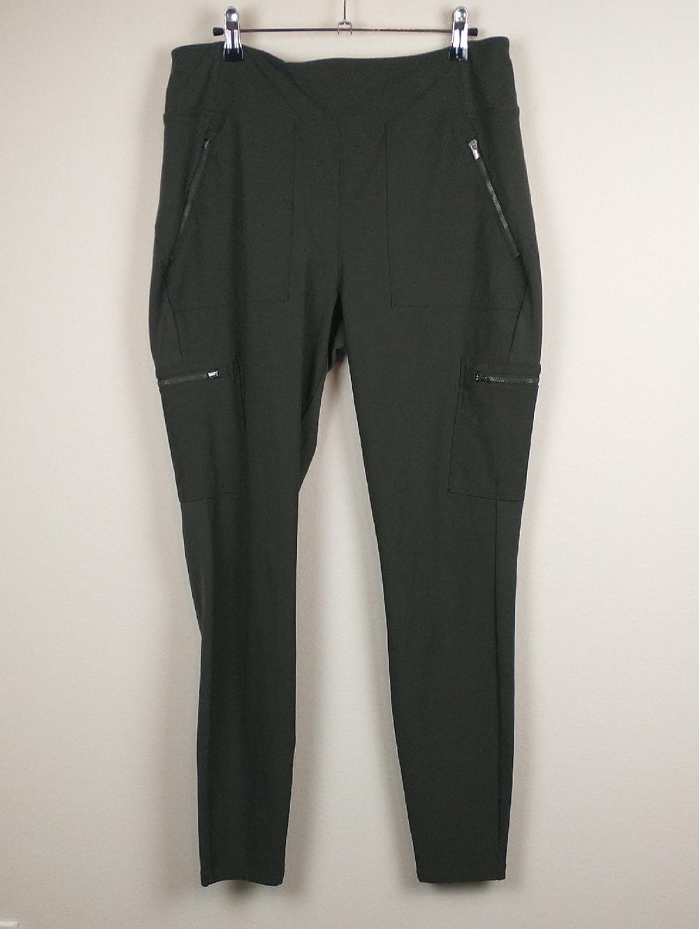 Athleta Headlands Hybrid High Rise Cargo Legging Green 14 Tall